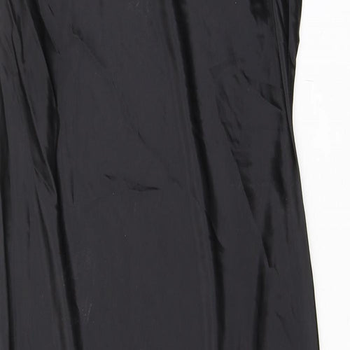 Divided by H&M Womens Black Polyester Slip Dress Size 8 Cowl Neck Pullover - Open Back