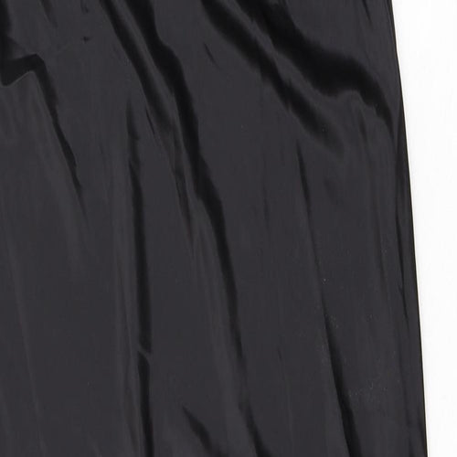 Divided by H&M Womens Black Polyester Slip Dress Size 8 Cowl Neck Pullover - Open Back