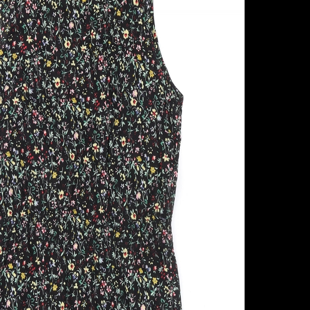 Glamorous Womens Multicoloured Floral Cotton A-Line Size 10 Round Neck Pullover