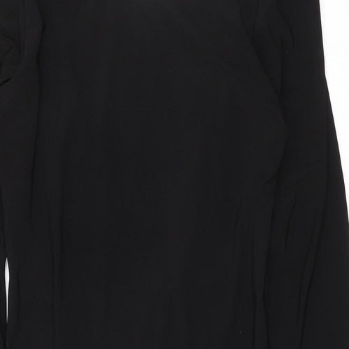 Lipsy Womens Black Polyester Bodycon Size 4 Boat Neck Pullover