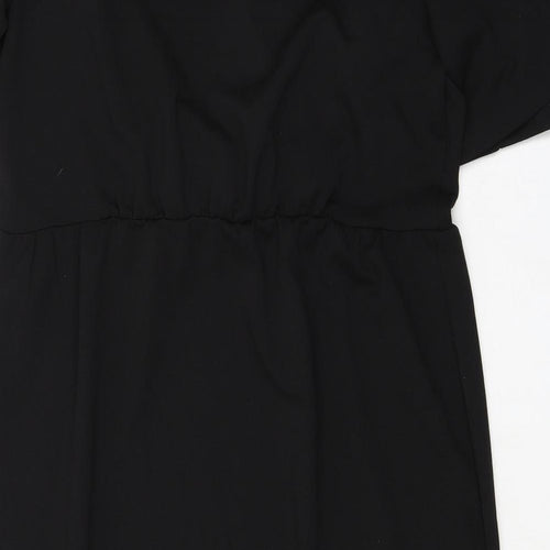 Very Womens Black Polyester Pencil Dress Size 18 V-Neck Pullover
