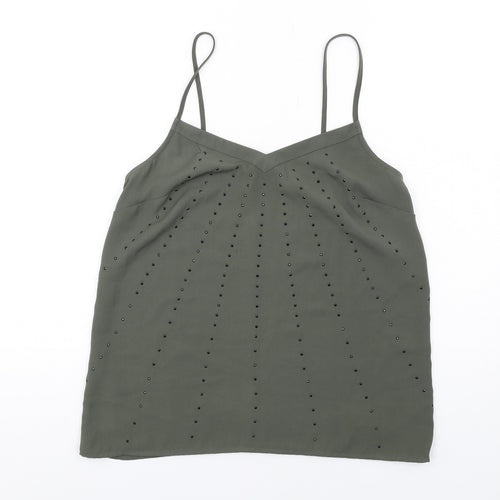 NEXT Womens Green Polyester Camisole Blouse Size 10 V-Neck