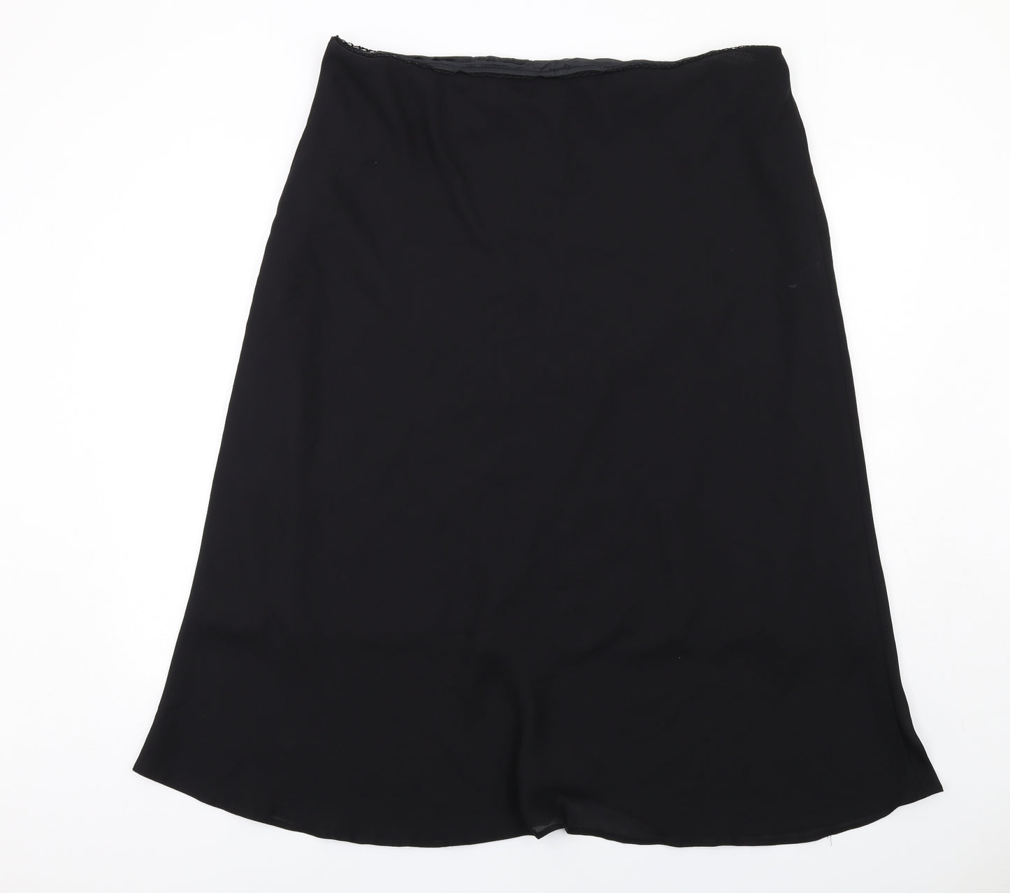 Bonmarché Womens Black Polyester Swing Skirt Size 24