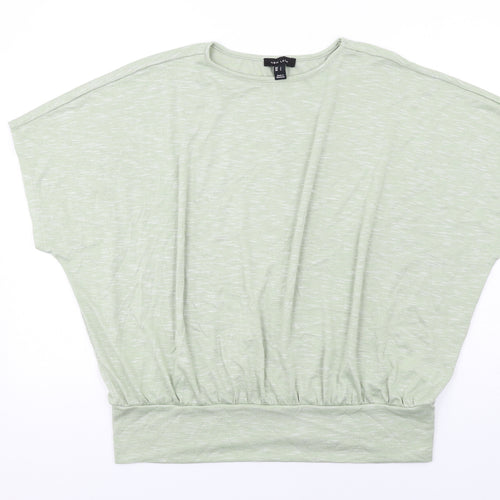New Look Womens Green Round Neck Viscose Pullover Jumper Size L