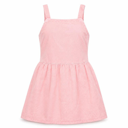 Front view of Denim & Co. women’s pink cotton a-line, size UK 12, square neck pullover