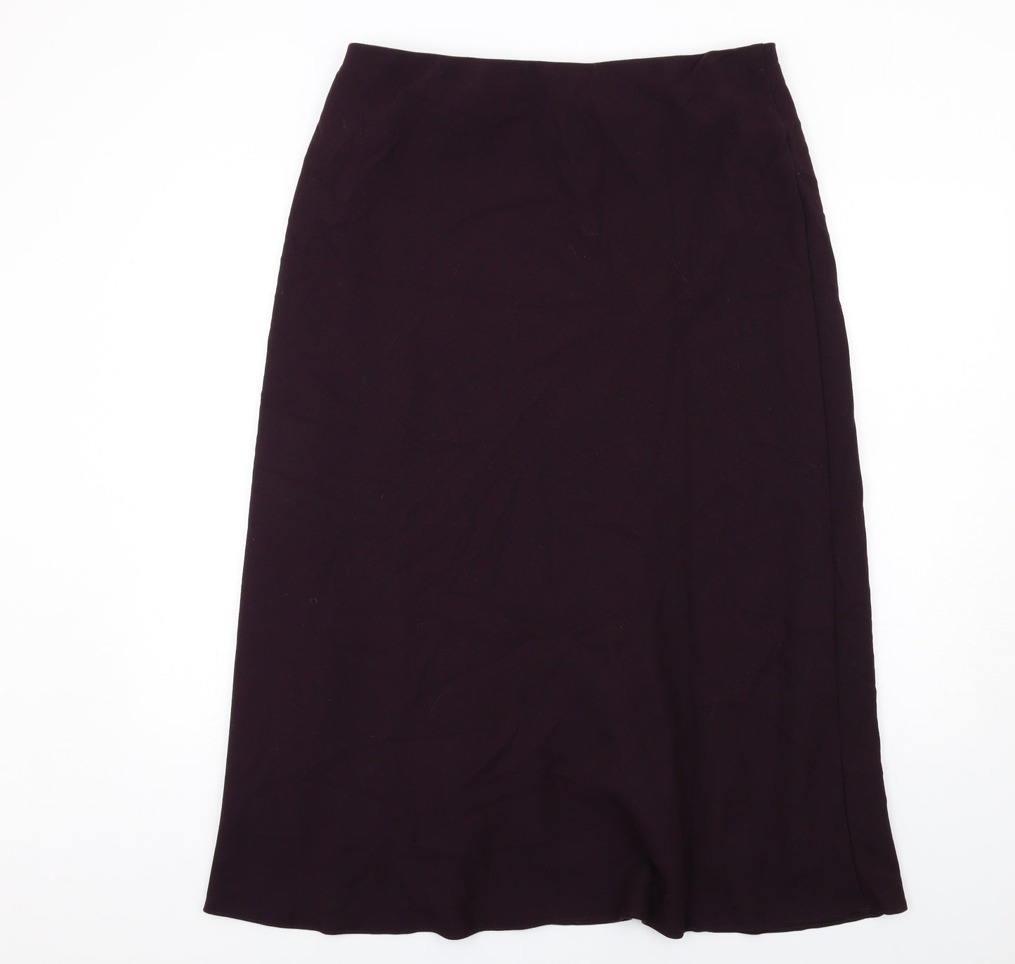 Marks and Spencer Womens Purple Polyester A-Line Skirt Size 18