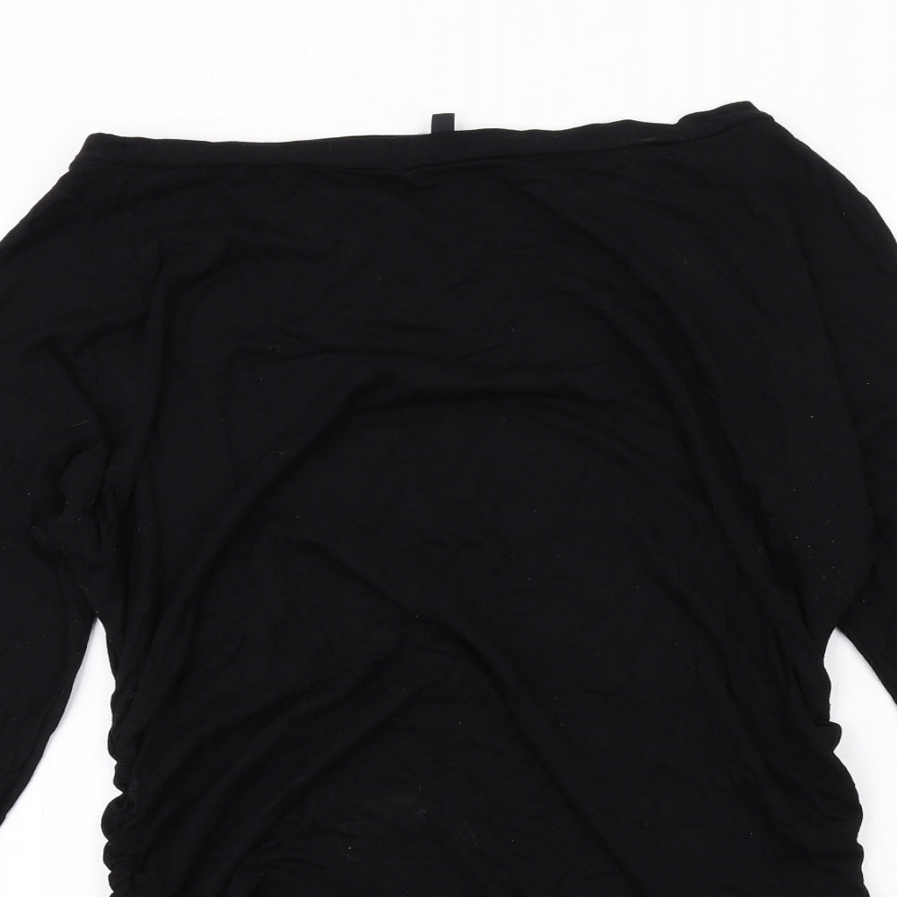 Isabella Oliver Womens Black Viscose Mini Size 4 Off the Shoulder Pullover