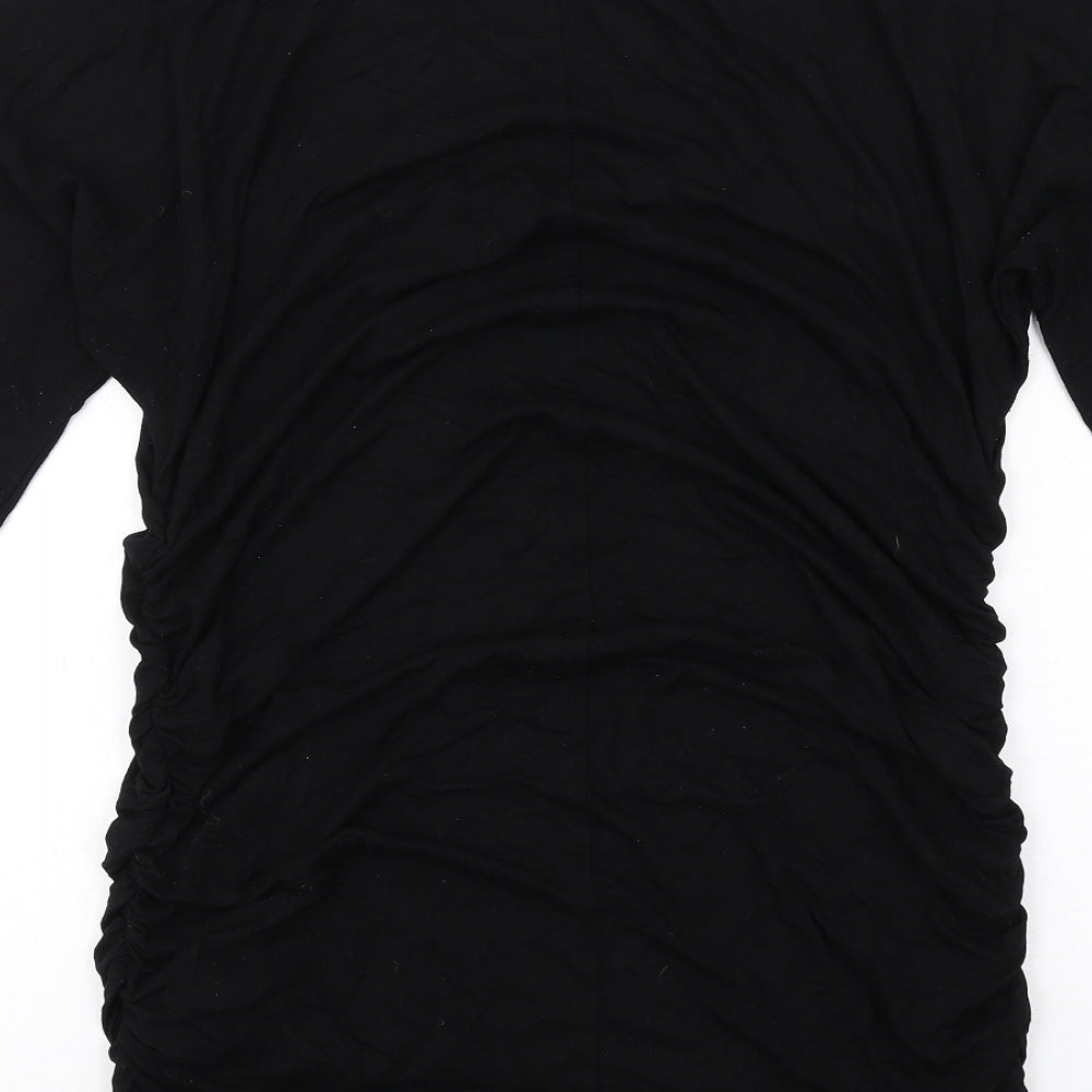 Isabella Oliver Womens Black Viscose Mini Size 4 Off the Shoulder Pullover