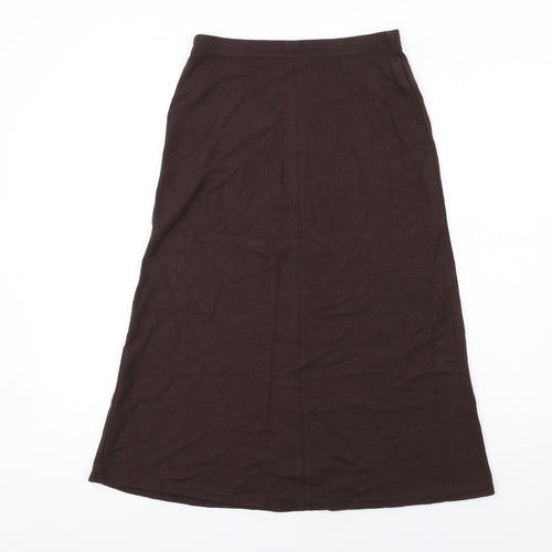 Marks and Spencer Womens Brown Viscose A-Line Skirt Size 8