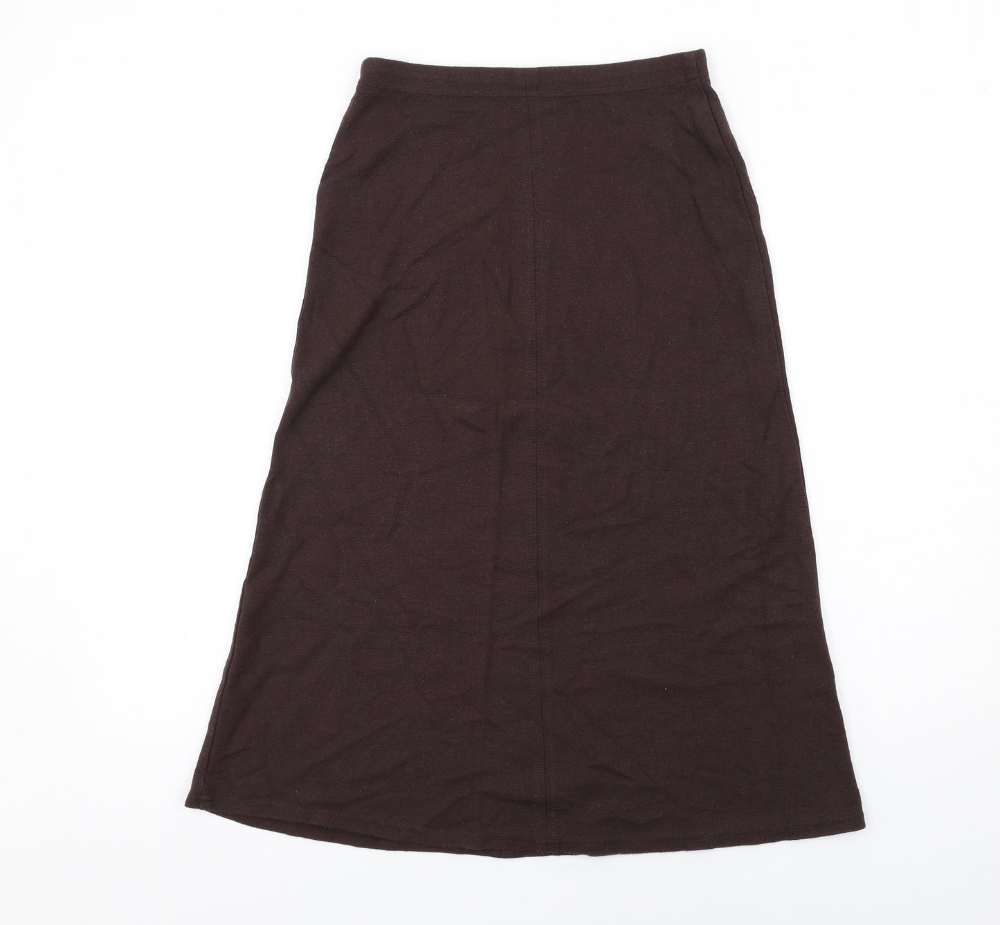 Marks and Spencer Womens Brown Viscose A-Line Skirt Size 8