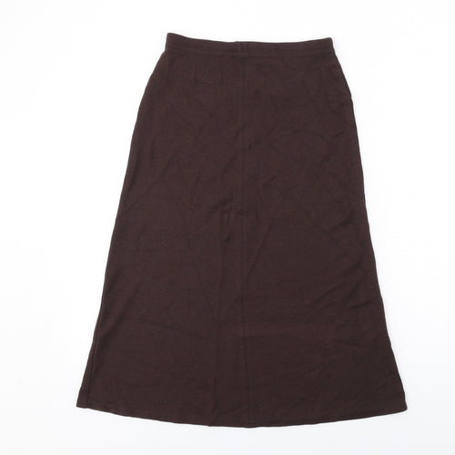 Marks and Spencer Womens Brown Viscose A-Line Skirt Size 8