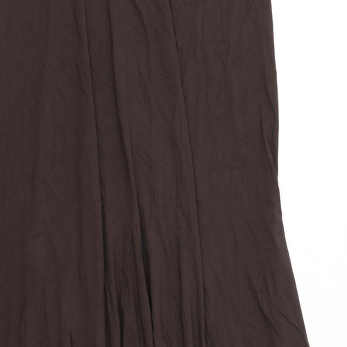 Per Una Womens Brown Viscose Maxi Skirt Size 16 - Belt included
