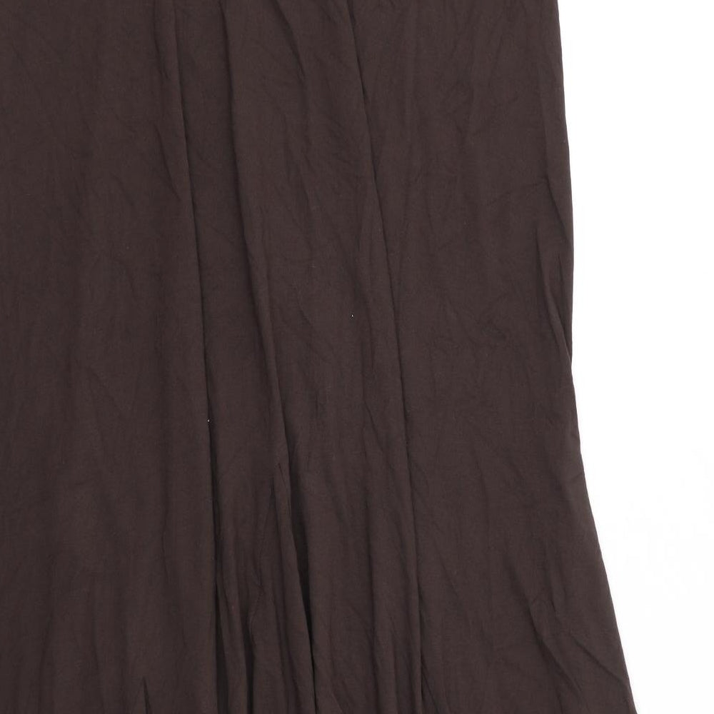 Per Una Womens Brown Viscose Maxi Skirt Size 16 - Belt included