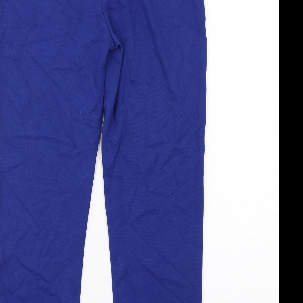 Marks and Spencer Womens Blue Viscose Trousers Size 10 L27 in Regular