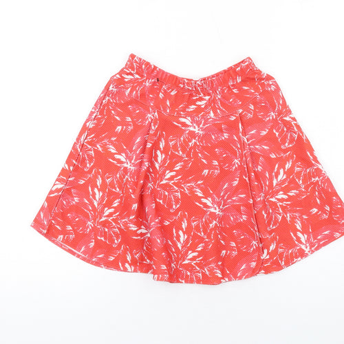 Bik Bok Womens Red Geometric Polyester Skater Skirt Size 10