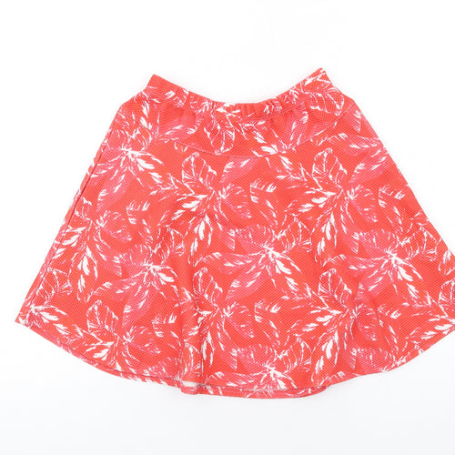 Bik Bok Womens Red Geometric Polyester Skater Skirt Size 10