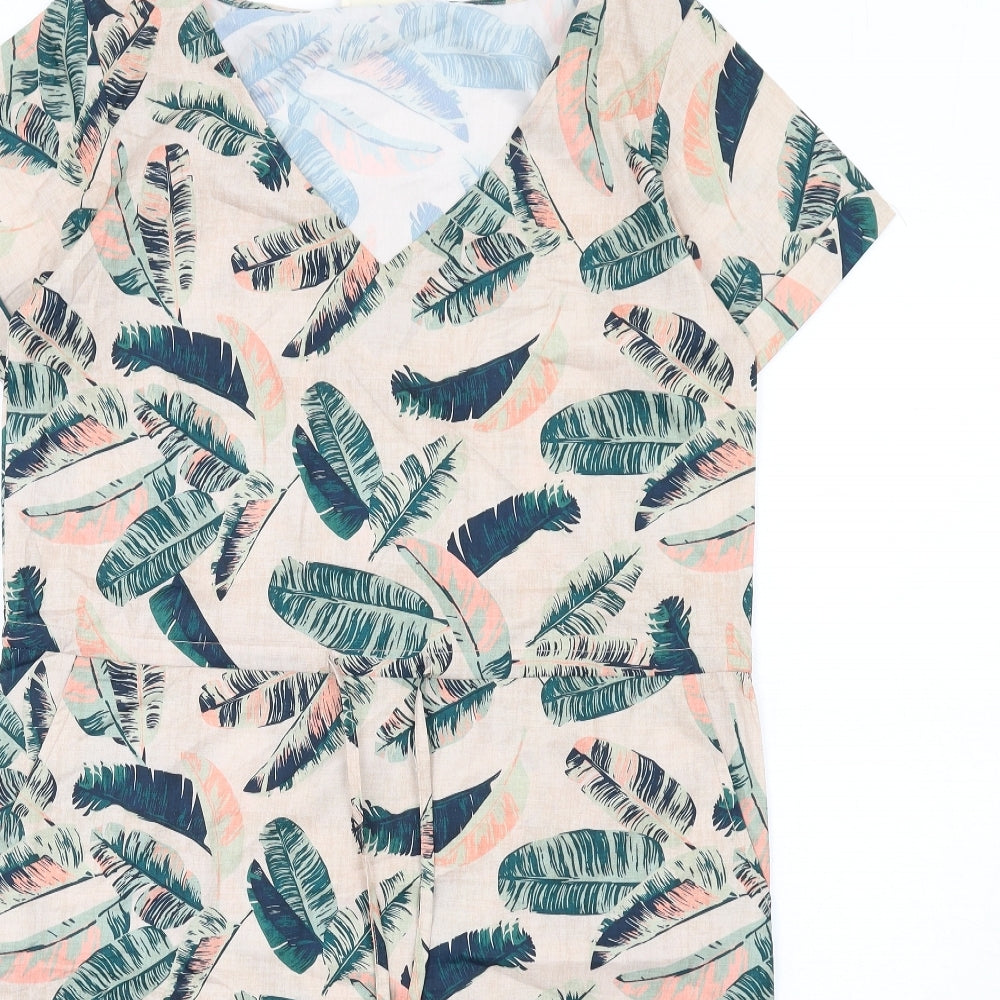 Mountain Warehouse Womens Multicoloured Geometric Polyester Shift Size 10 V-Neck Pullover - Feather Pattern