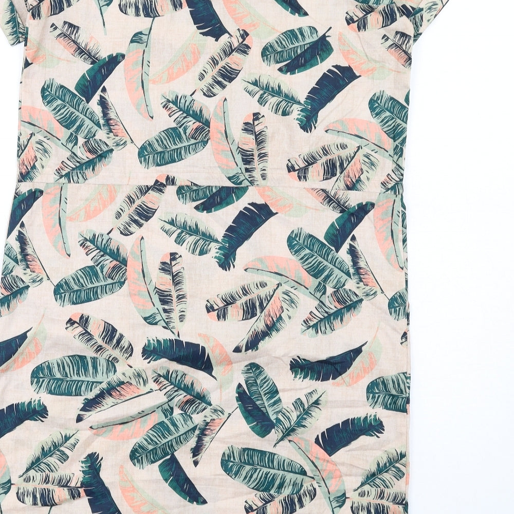 Mountain Warehouse Womens Multicoloured Geometric Polyester Shift Size 10 V-Neck Pullover - Feather Pattern