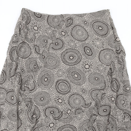 Sandwich Womens Brown Geometric Polyester Swing Skirt Size 10 Zip