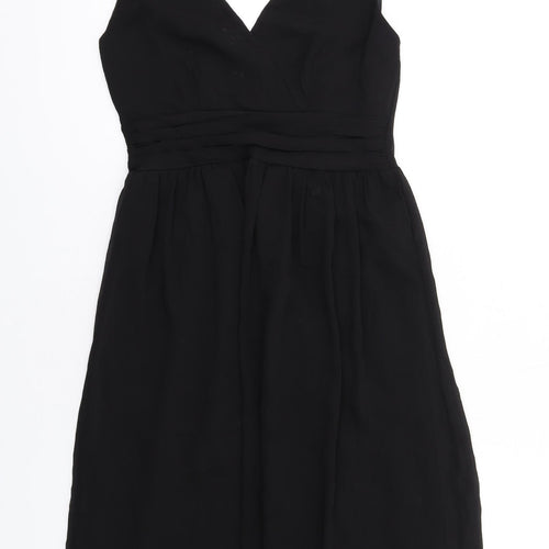 VERO MODA Womens Black Polyester Fit & Flare Size XS V-Neck Pullover