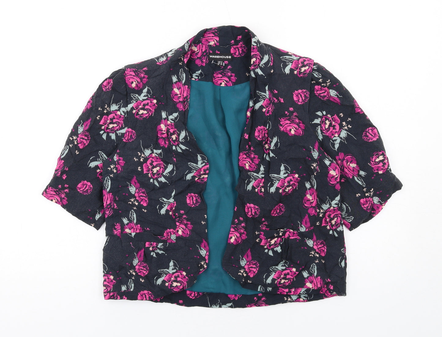 Warehouse Womens Multicoloured Floral Jacket Size 12