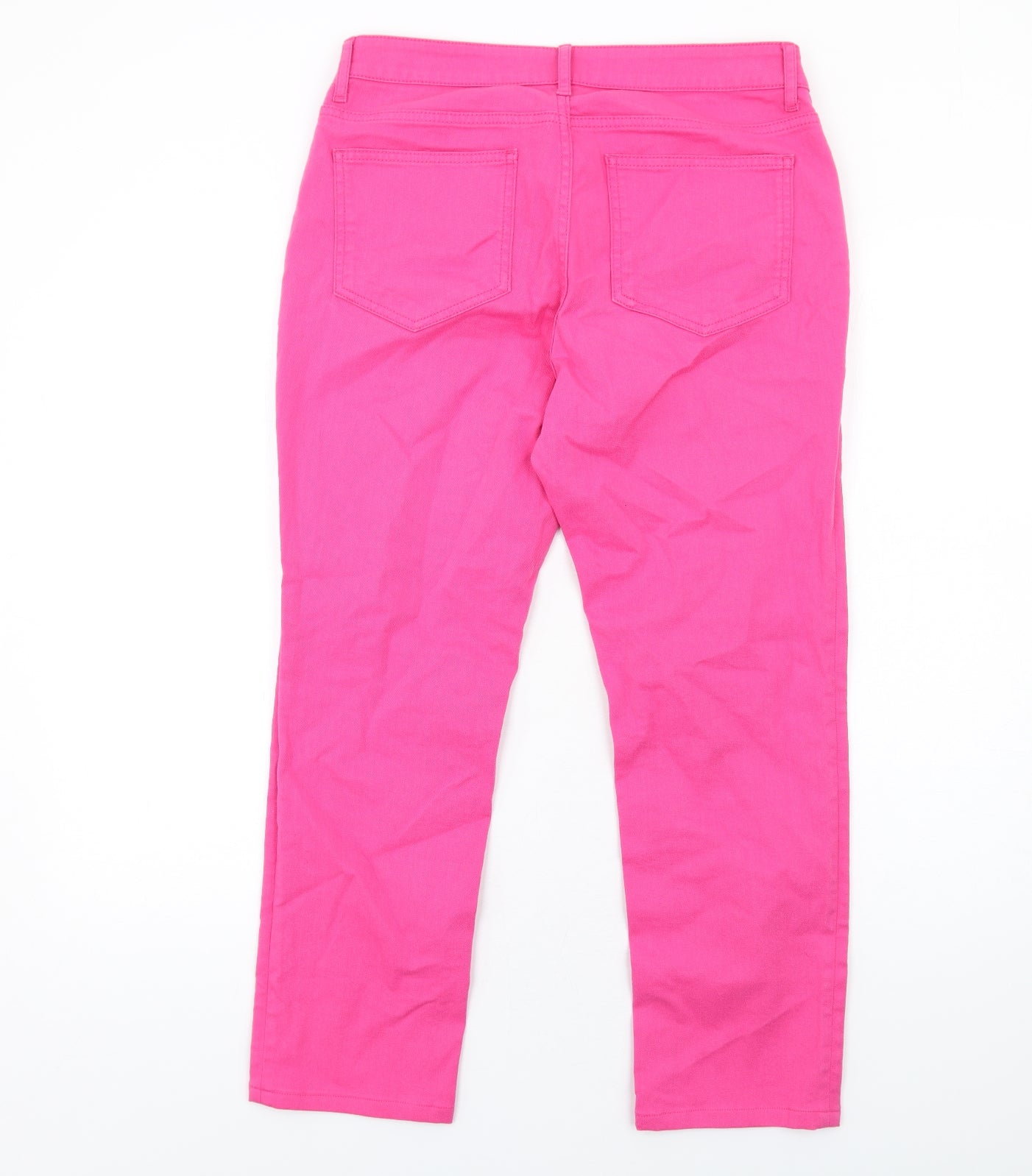 Boden Womens Pink Cotton Straight Jeans Size 12 L26 in Regular Zip