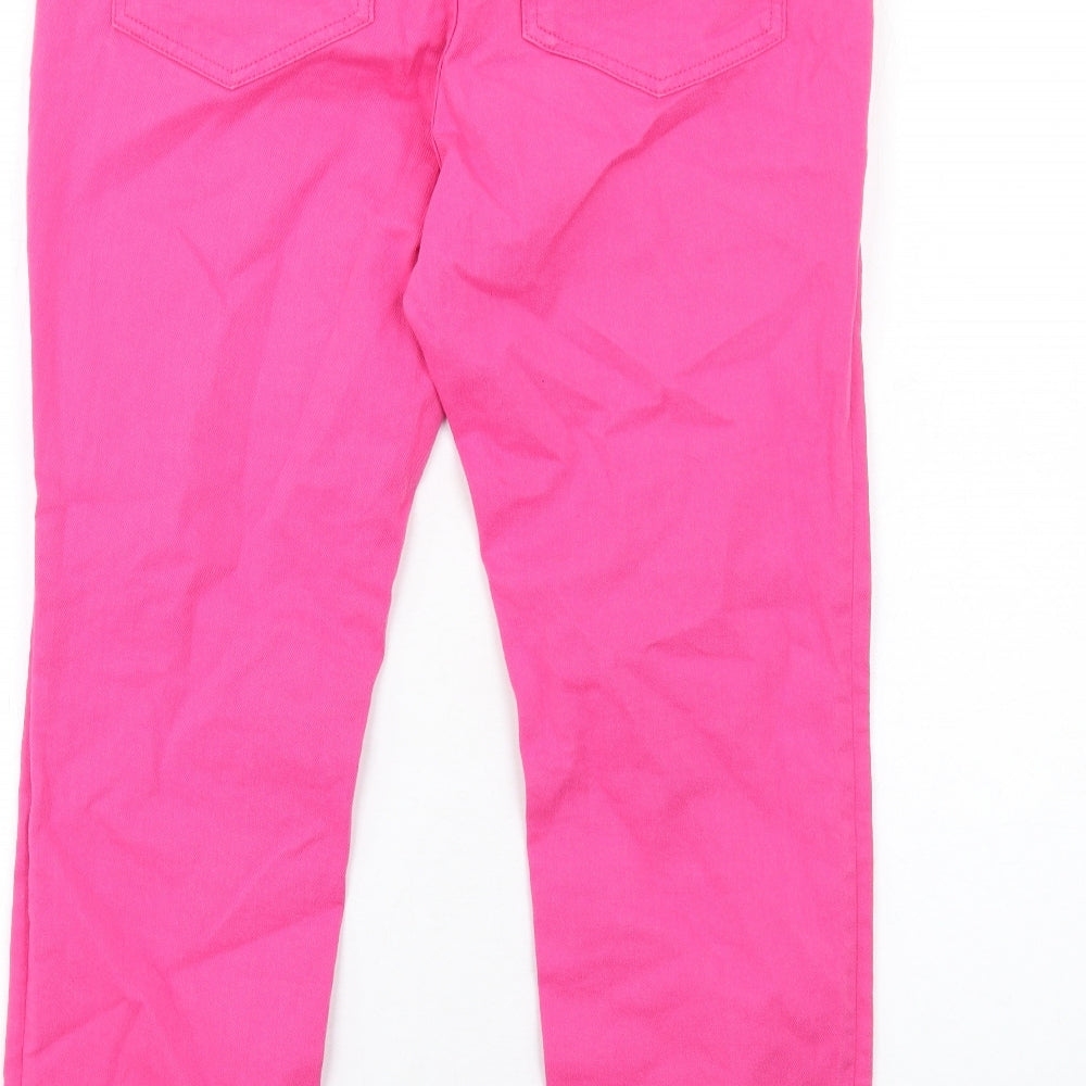 Boden Womens Pink Cotton Straight Jeans Size 12 L26 in Regular Zip