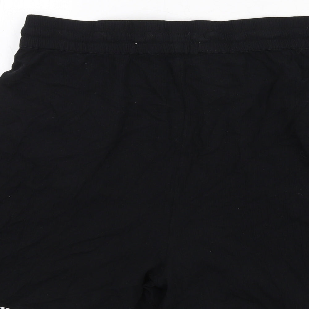 Marks and Spencer Womens Black Viscose Bermuda Shorts Size 10 Regular Pull On