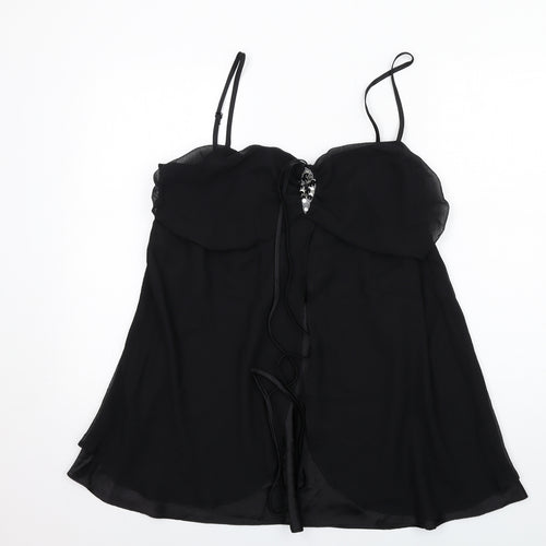 Evans Womens Black Polyester Basic Tank Size 24 Sweetheart