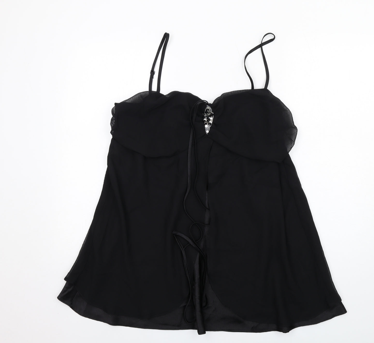 Evans Womens Black Polyester Basic Tank Size 24 Sweetheart