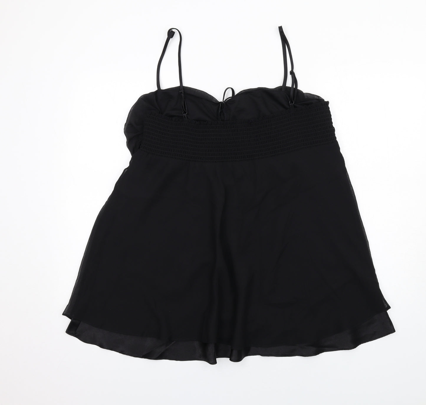 Evans Womens Black Polyester Basic Tank Size 24 Sweetheart