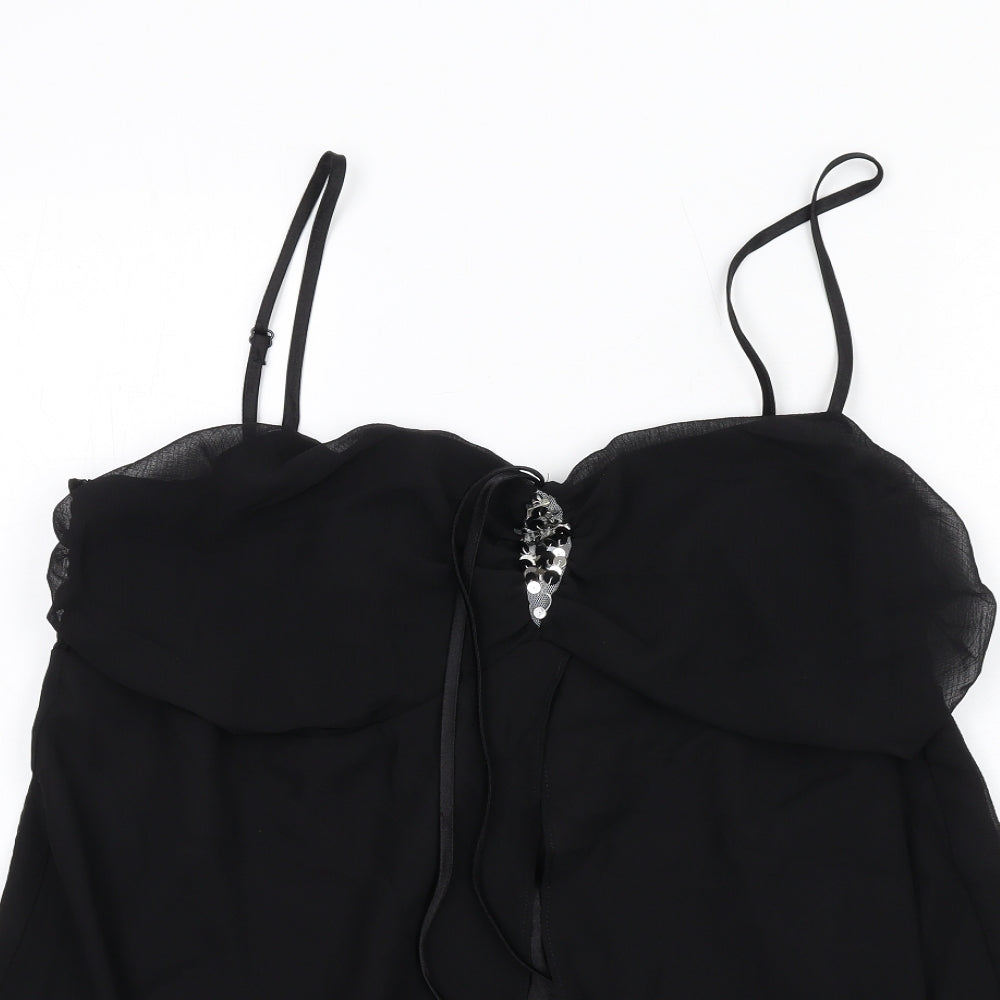 Evans Womens Black Polyester Basic Tank Size 24 Sweetheart
