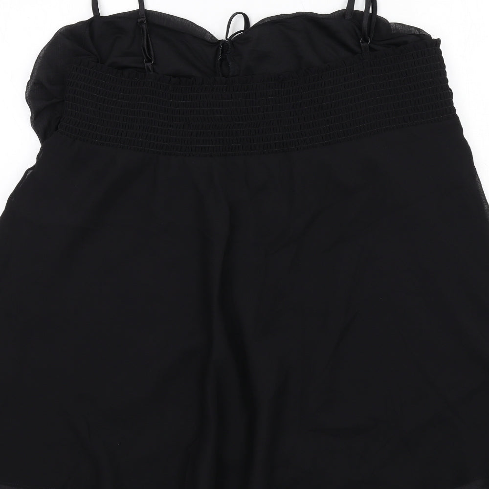 Evans Womens Black Polyester Basic Tank Size 24 Sweetheart