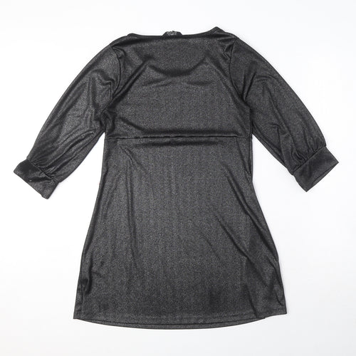 Star By Julien Macdonald Girls Black Polyester A-Line Size 16 Years Round Neck Pullover