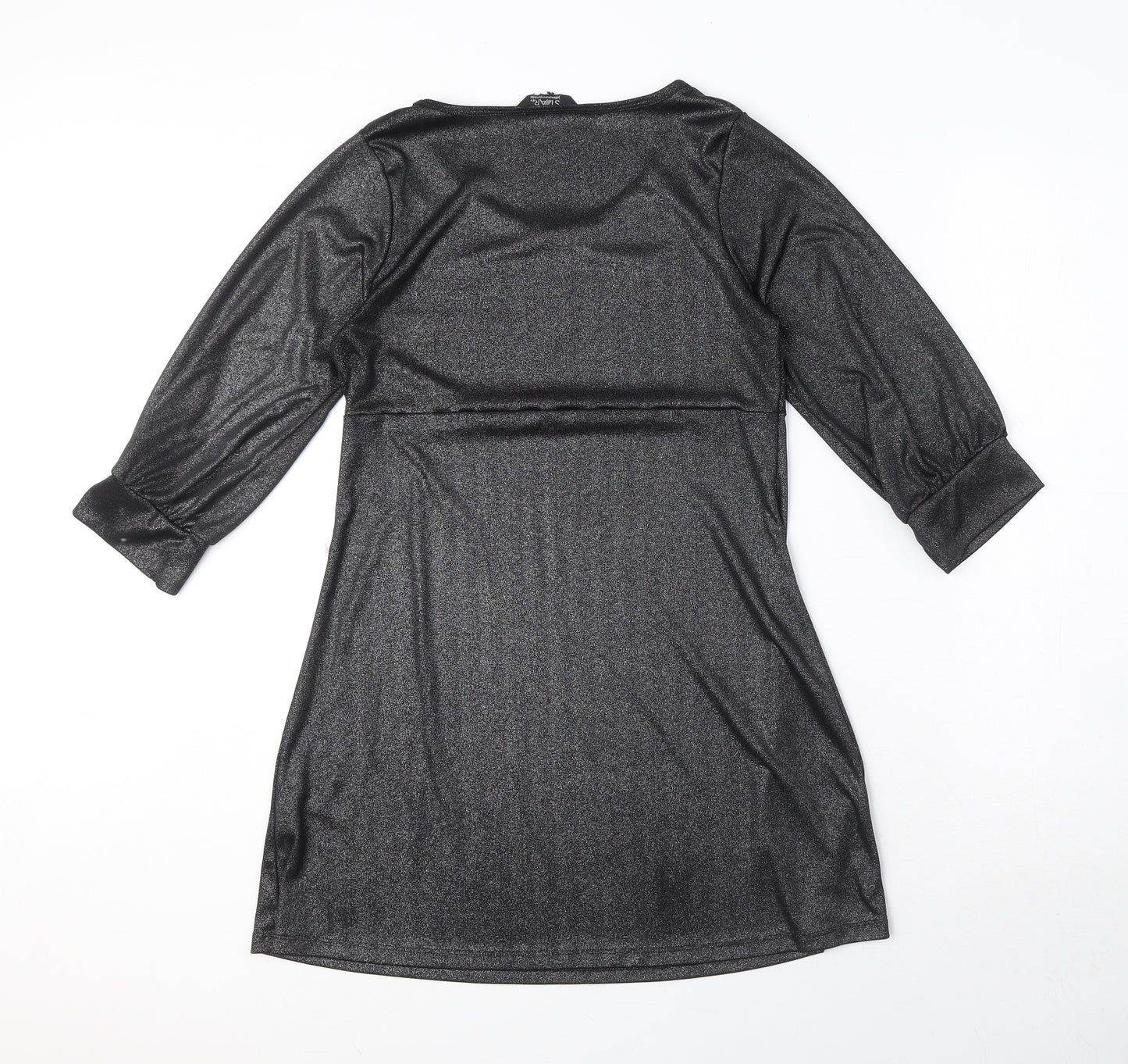 Star By Julien Macdonald Girls Black Polyester A-Line Size 16 Years Round Neck Pullover