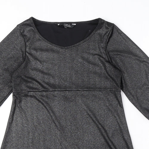 Star By Julien Macdonald Girls Black Polyester A-Line Size 16 Years Round Neck Pullover