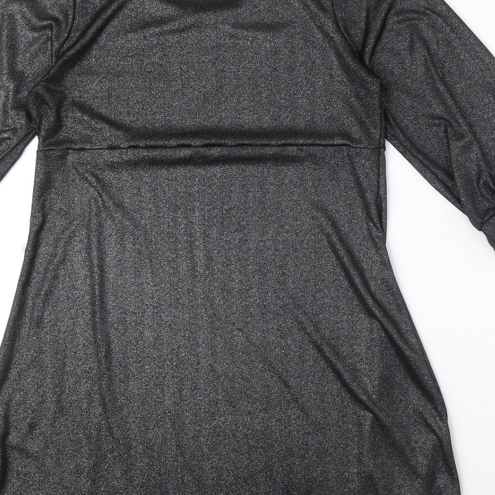 Star By Julien Macdonald Girls Black Polyester A-Line Size 16 Years Round Neck Pullover