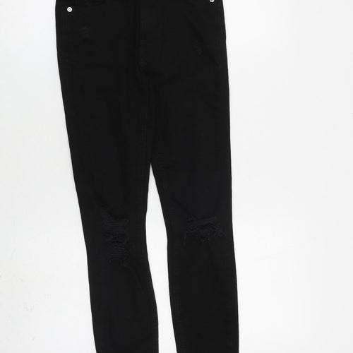 Denim & Co. Womens Black Cotton Skinny Jeans Size 6 L27 in Regular Zip