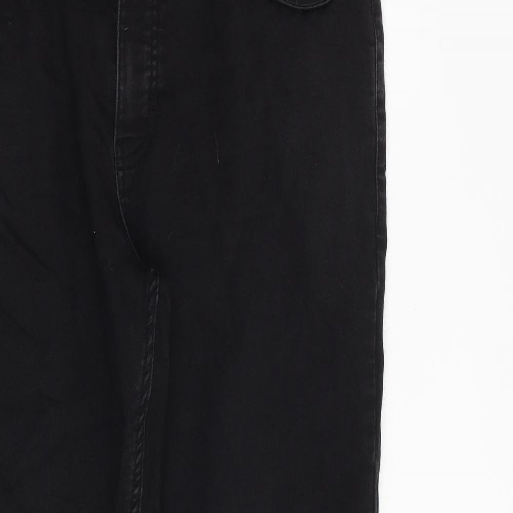 F&F Mens Black Cotton Skinny Jeans Size 38 in L32 in Slim Zip