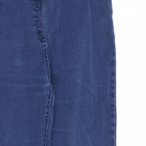 JoJo Maman Bébé Womens Blue Cotton Skinny Jeans Size M L30 in Regular