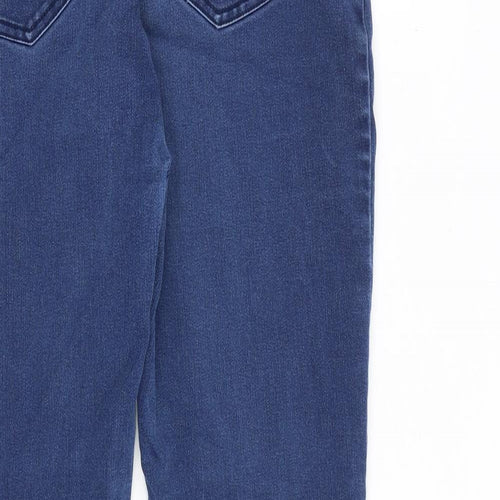 JoJo Maman Bébé Womens Blue Cotton Skinny Jeans Size M L30 in Regular