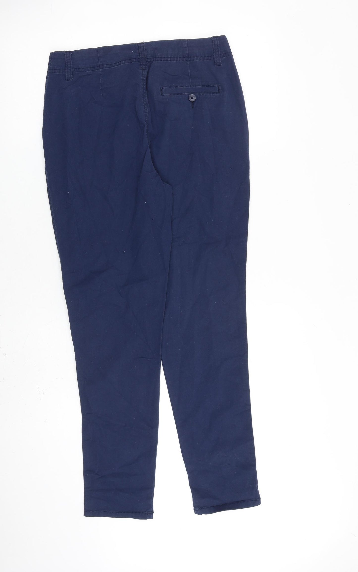 TU Womens Blue Cotton Straight Jeans Size 12 L29 in Regular Zip