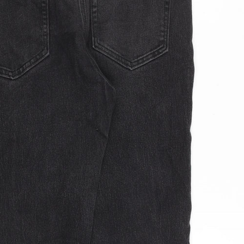 Easy Mens Grey Cotton Straight Jeans Size 38 in L27 in Regular Zip