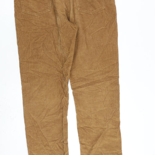 Boden Mens Brown Cotton Trousers Size 36 in L34 in Regular Zip