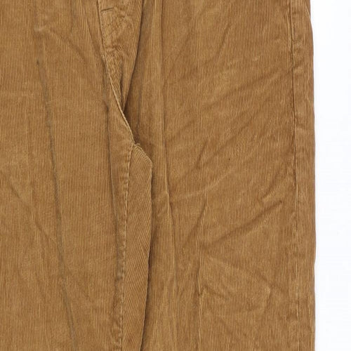 Boden Mens Brown Cotton Trousers Size 36 in L34 in Regular Zip