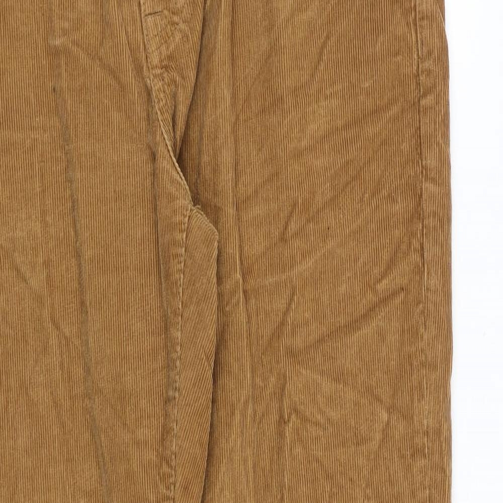 Boden Mens Brown Cotton Trousers Size 36 in L34 in Regular Zip