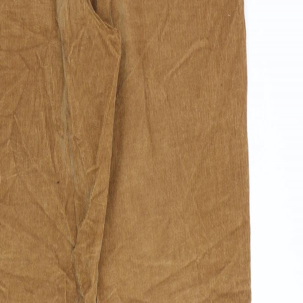 Boden Mens Brown Cotton Trousers Size 36 in L34 in Regular Zip