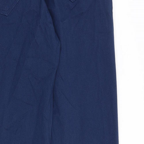 US Polo Assn. Mens Blue Cotton Trousers Size 33 in L28 in Regular Zip