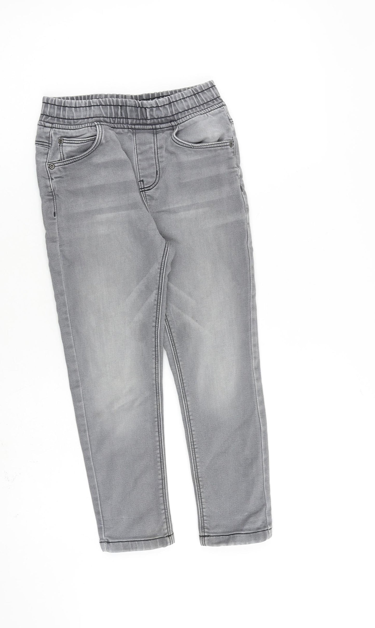 TU Boys Grey Cotton Straight Jeans Size 8 Years Regular