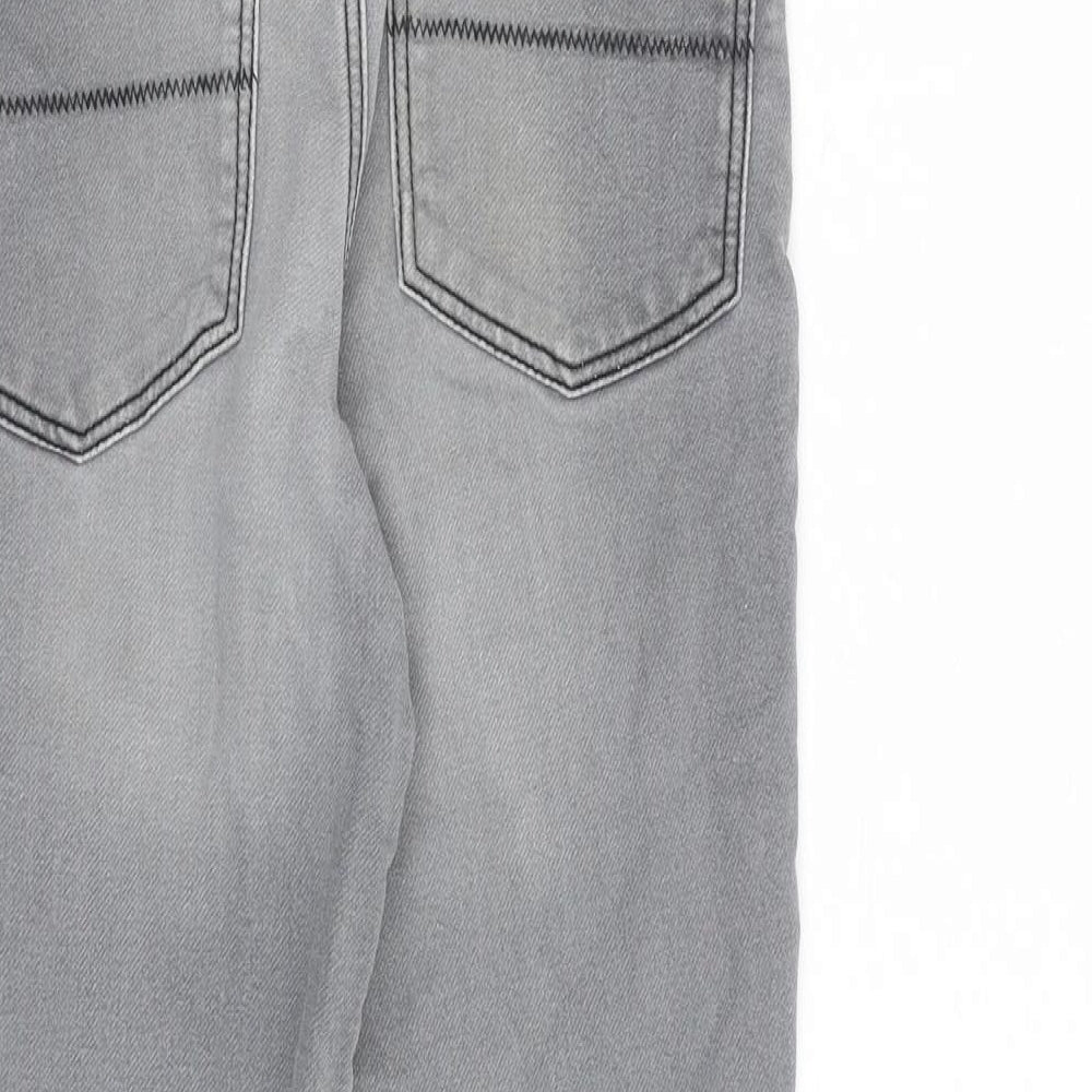 TU Boys Grey Cotton Straight Jeans Size 8 Years Regular